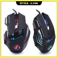 ZZOOI RYRA Wired Gaming Mouse USB Computer RGB Mouse Gamer Ergonomic 7 Button 5500DPI LED PORTABLE Silent Game Mice For PC Laptop