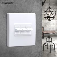 Home Improvement 86 Type Retro Wall Light White Button Toggle Switch 1-4 Gang 2 Way Wall Panel Creative Switch