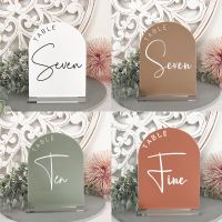 【hot】☜☒✆  Exquisite personalized nude acrylic wedding number decoration supplies party Zhuo plate