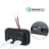 เต้าเสียบไฟอะแดปเตอร์แยกที่ชาร์จ USB PD + QC3.0ช่องเสียบสายชาร์จรถ12V/24V สำหรับรถจักรยานยนต์รถเรือรถกะบะเอทีวี RV