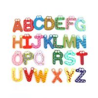 Wooden Fridge Magnet Alphabet Letters Numbers Whiteboard Magnet Stickers Baby Kids Early Educational Toy School Decoration