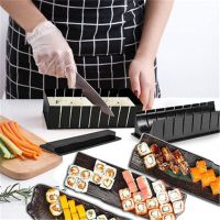 Holiday Discounts 10Pcs/Set Sushi Maker Equipment Kit Onigiri Making Tool Japanese Rice Balls Cake Roll Mold Bento Accessories Kitchen Sushi Tools