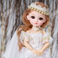 (Popular toys) ใหม่31เซนติเมตร1/6ตุ๊กตา Bjd สำหรับสาวๆเด็กคอลเลกชันเย็นตาสีขาวชุดแต่งงานเสื้อผ้าอุปกรณ์ผมของขวัญให้กับแฟน