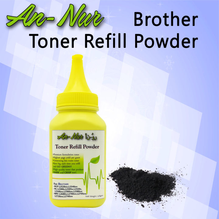 2x An-Nur Toner Refill Powder for Brother L2520DW | Lazada