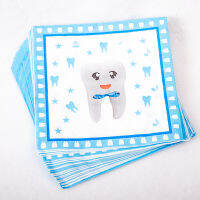 Hot Blue My First Tooth Theme Party ตกแต่งบนโต๊ะอาหารถ้วยกระดาษผ้ากันเปื้อน Baby Shower Balloons Boy Birthday Party Supplies