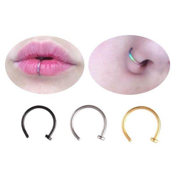 fake-piercing-nostril-hoop-stainless-steel-nose-rings-clip-body-stud-jewelry