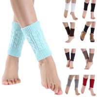 【CW】 Short Crochet Boot Cuffs Socks  Gaiters Twist Cable Knitted Color Elastic Leg Warmers Gifts T8NB