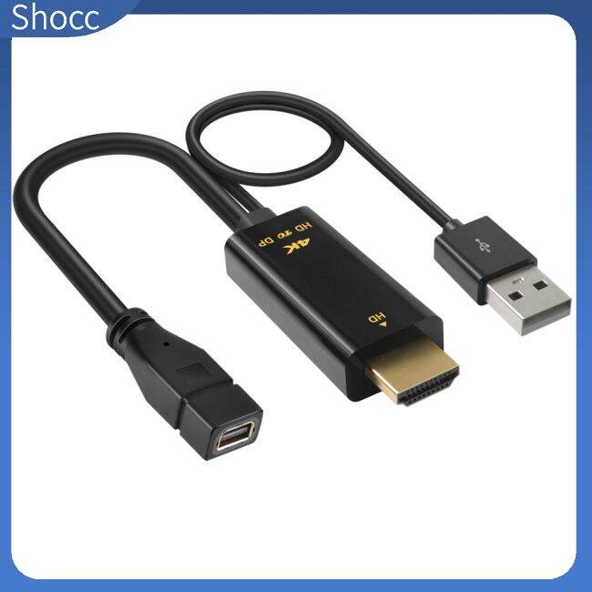 shocc-อะแดปเตอร์แปลงสายเคเบิลวิดีโอ-สําหรับ-hdmi-เป็น-mini-dp-ตัวเมีย-4k-60hz-สําหรับ-xbox-one