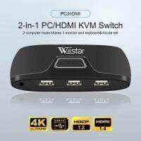 Wihdmi 2X1 KVM สวิตช์ USB2.0สวิตช์ KVM USB สวิตช์ KVM สำหรับ Windows10แป้นพิมพ์พีซีเครื่องพิมพ์เมาส์2ชิ้นแชร์1อุปกรณ์