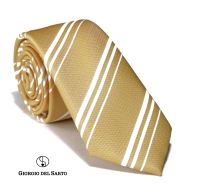 Giorgio Del Sarto Necktie 6 cm Yellow เนคไทสีเหลืองลายริ้วไซส์เล็ก