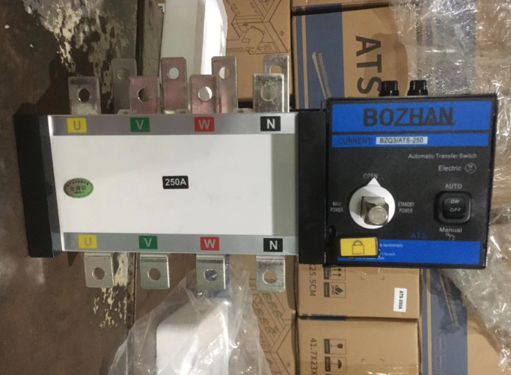 4P 100A 160A 250A 400A 630A Bozhan ATS Dual Power Automatic Transfer