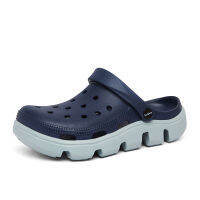 Fuguiniao รองเท้า Crocs ใหม่เอี่ยมรองเท้าแตะสลิปเปอร์แบนซึ่งรองเท้าสำหรับคู่รักและผู้ชายและมีเตียงโฟมและพื้นรองเท้ากันลื่น