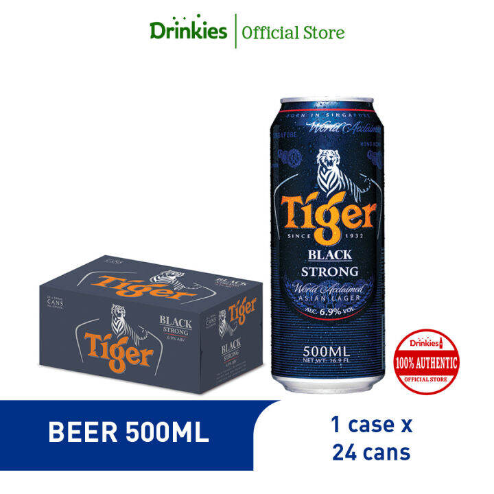 Tiger Black Beer 500mL Can 24Pack [Pure Malt Lager] Lazada PH