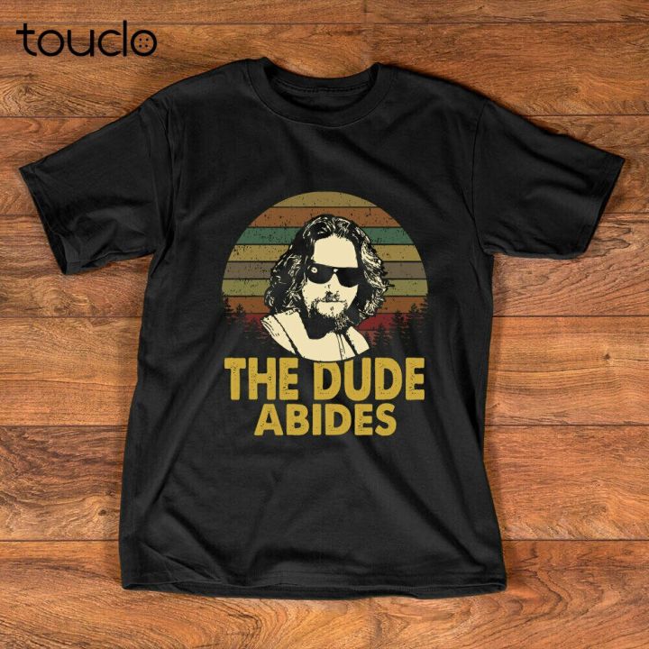 new-the-dude-abides-vintage-t-shirt-the-big-lebowski-90s-film-quotes-shirt-unisex-s-5xl-xs-5xl-custom-gift-creative-funny-tee