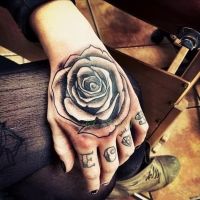 【YF】 Waterproof Temporary Tattoo femme Sticker Flower Rose letter Fake Tatto Flash Tatoo Back of hand Foot Tato for Girl Women Men