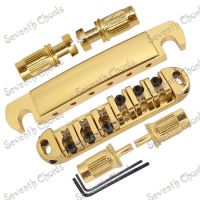 WK-A Set Roller Saddle Tune-O-Matic Electric Guitar Bridge and Tailpiece with Big Stopbar studs -Gold