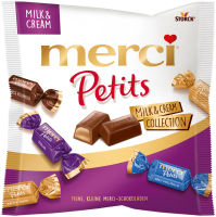 Merci Petits Chocolate Milk&amp;Cream ช็อกโกแลตรวม(สีม่วง) นำเข้าจากเยอรมัน 125 กรัม BBF 01/12/23