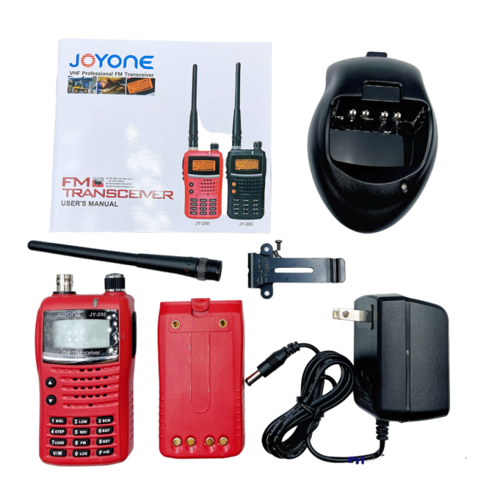 วิทยุสื่อสารเครื่องแดง-วอเครื่องแดง-245-247mhz-walkie-talkie-5w-จดทะเบียนถูกต้อง-ถูกกฎหมาย-ความถี่ประชาชน-joyone-รุ่นjy-200-รับประกัน1ปี