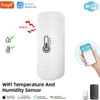 Tuya WiFi อุณหภูมิและความชื้น Sensor เซ็นเซอร์ความชื้นในร่มแบตเตอรี่ Powered APP การตรวจสอบสำหรับ Alexa Home Voice