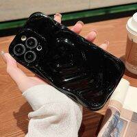 (รูปแบบใหม่) 3D น่ารักรักหัวใจมันวาวเคสโทรศัพท์สำหรับ iPhone 14 13 12 Pro Max กล่องกันกระแทกปกอ่อนเคสโทรศัพท์ S