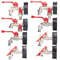 S60 IBC Water Tank Connectors w/ 2-Way 1-Way 16MM 1/2 3/4 Thread Tap Ball Valve Garden Watering Irrigation Coupling Adapter