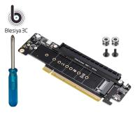 Blesiya การ์ดขยายตัว PCIe 4.0X16ถึง4x,อะแดปเตอร์สอง M.2ที่มีความเสถียร PH43ต่ำ