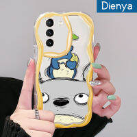 เคสปลอกสำหรับ Samsung Dienya S21กาแลคซี S21 FE S21บวก S20พิเศษเคสการ์ตูนน่ารักภาพสีน้ำมันลาย Totoro ลวดลายขอบโค้งเคสใสเนื้อครีมฝาครอบป้องกันเคสมือถือ