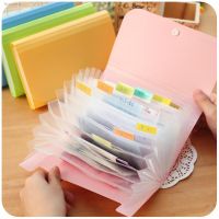 ☼✆✲ Plastic Candy Color A6 File Folder Small Document Bags Expanding Wallet Bill Folders for Documents Fichario Escolar