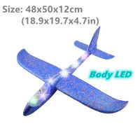 50cm LED DIY Kids Toys Hand Throw Flying Glider Planes Foam Aeroplane Model Party Bag Fillers Flying Glider Plane Toys Kids Game