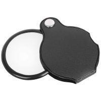 Folding Fold Away Pocket Magnifying Glass Magnifier Lens 3X Magnification Folding Leather Case Magnifying Glass