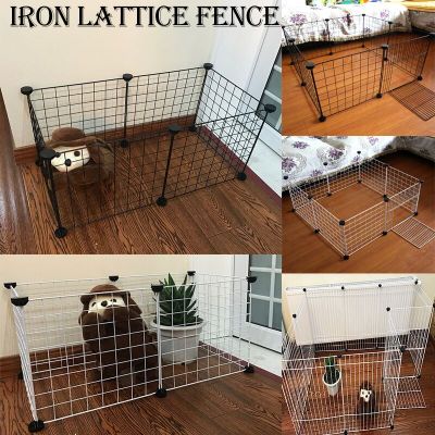 Portable DIY Playpen Animal Crate DIY Metal Wire Kennel Extendable Fence Bunny Cage For Puppy Rubbit Small Animal Pen