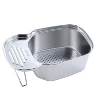 Sink Strainer Basket Stainless Steel Colander Drain Strainers Basket Sink Storage Holder Drain Shelf for Kitchen