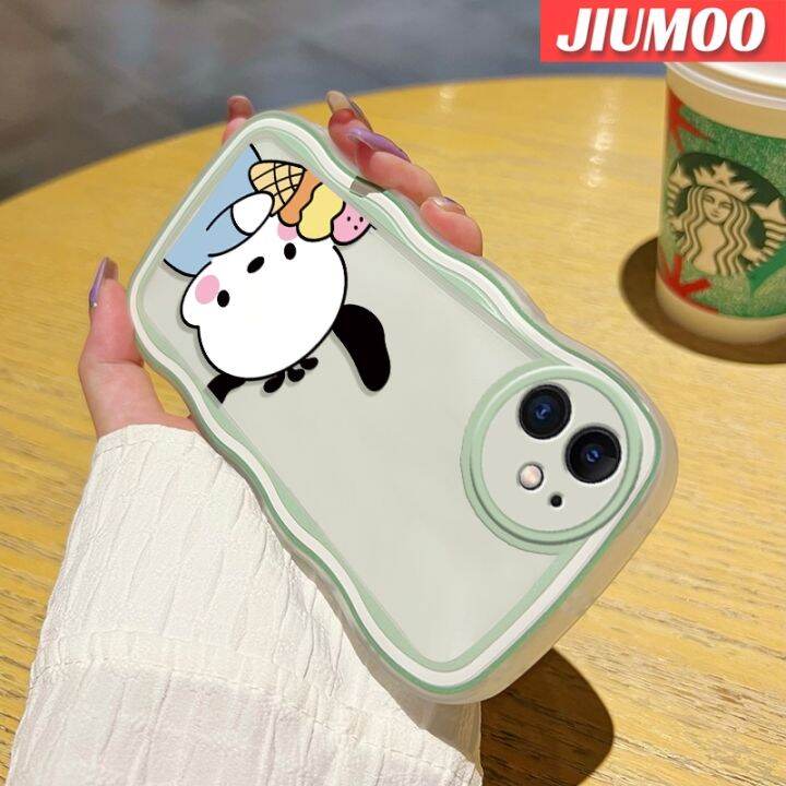 jiumoo-s23ปลอกสำหรับ-samsung-บวก-s23พิเศษน่ารัก-sanrio-pochacco-สร้างสรรค์ขอบครีมเคสโทรศัพท์แบบใสนิ่มเคสซิลิโคนแฟชั่นเลนส์กล้องถ่ายรูปเคสป้องกันโปร่งใสกันกระแทก