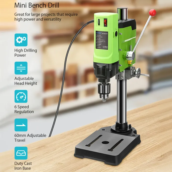 【Free Shippingfee】Minleaf MLBD1 Bench Drill Stand 1050W Mini Electric
