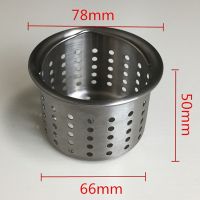 Diamter 78mm Sink Filter Basket 3MM Filter Hole Kitchen Sink Strainer Stainless Steel Waste Plug Drain Stopper Mesh Basket