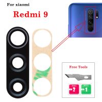 1 ชุดใหม่เลนส์กระจกกล้องด้านหลัง + สติกเกอร์กาวสําหรับ Xiaomi Redmi 9 กล้องด้านหลังเลนส์แก้วพร้อมเครื่องมือซ่อมแซม