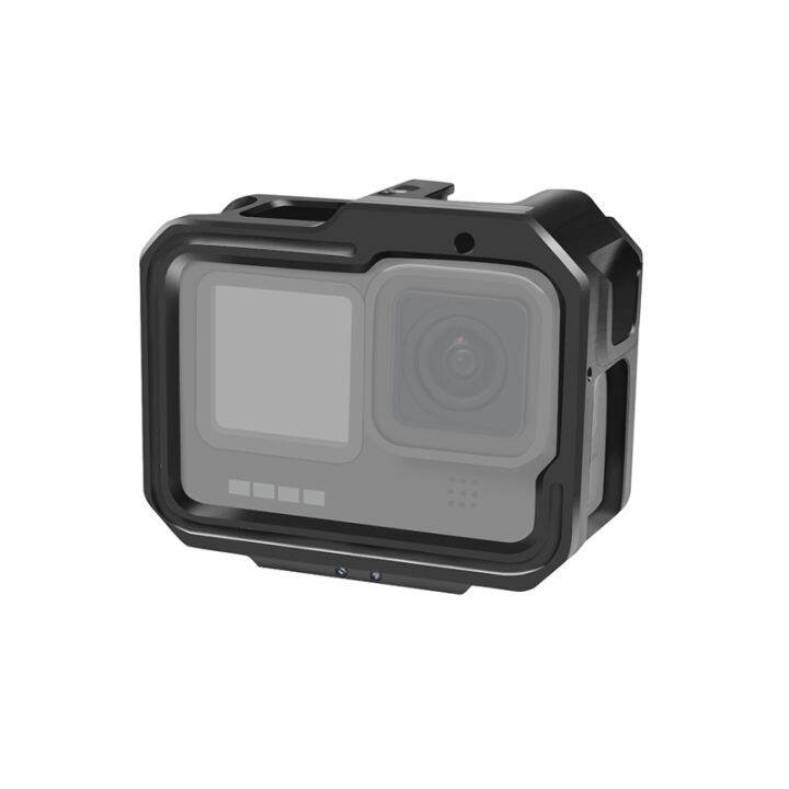 untuk-gopro-11-10-9-bingkai-kamera-กรงโลหะ-dengan-kasut-sujuk-ung-pendakap-penyesuai-dilipat-magnetik-tuk-กล้องแอคชั่นแคมเมราฮีโร่