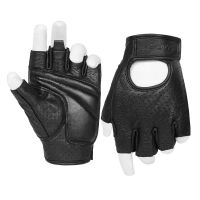 Motorcycle Gloves Half Finger Genuine Leather Riding Wear Mitt Glove Fingerless Summer Men Scooter Moto Mitten Racing Cycling