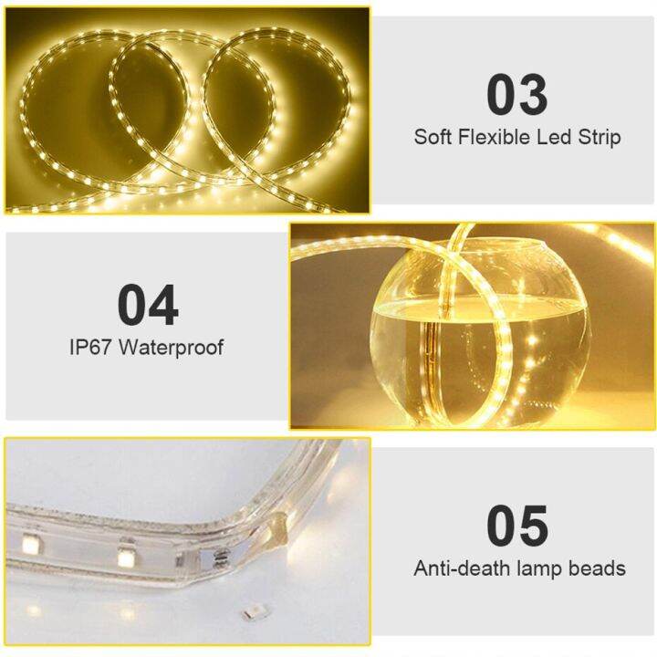 rgb-led-strip-lights-220v-5050smd-eu-ip67-warm-white-red-flexible-silicone-tape-10m-25m-for-indoor-outdoor-lighting-decoration-led-strip-lighting