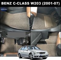 พรมดักฝุ่นไวนิล BENZ C-CLASS W203 (2001-07) พรมดักฝุ่นเกรดA ใยหนานุ่มพิเศษ เข้ารูป100%