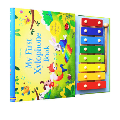 My first xylophone Book musical instrument pronunciation book my xylophone Book percussion instrument music enlightenment can beat toy book with wooden hammer