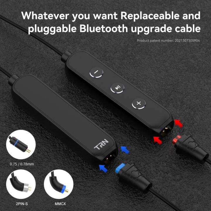 trn-bt3s-pro-บลูทูธไร้สายรองรับหูฟังไฮไฟ-mmcx-2pin-ขั้วต่อ-qdc-ใช้สำหรับ-trn-vx-v90-bax-mt1-x7-ba15-kz-vx-pro