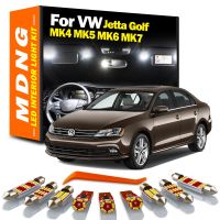 MDNG Canbus ชุดไฟ LED สำหรับภายในรถยนต์โดมสำหรับ Volkswagen VW Jetta Golf 4 5 6 7 MK4 MK5 MK6 MK7อุปกรณ์ตกแต่งรถยนต์ไฟกล่องเก็บของรถมอร์เตอร์ไซด์