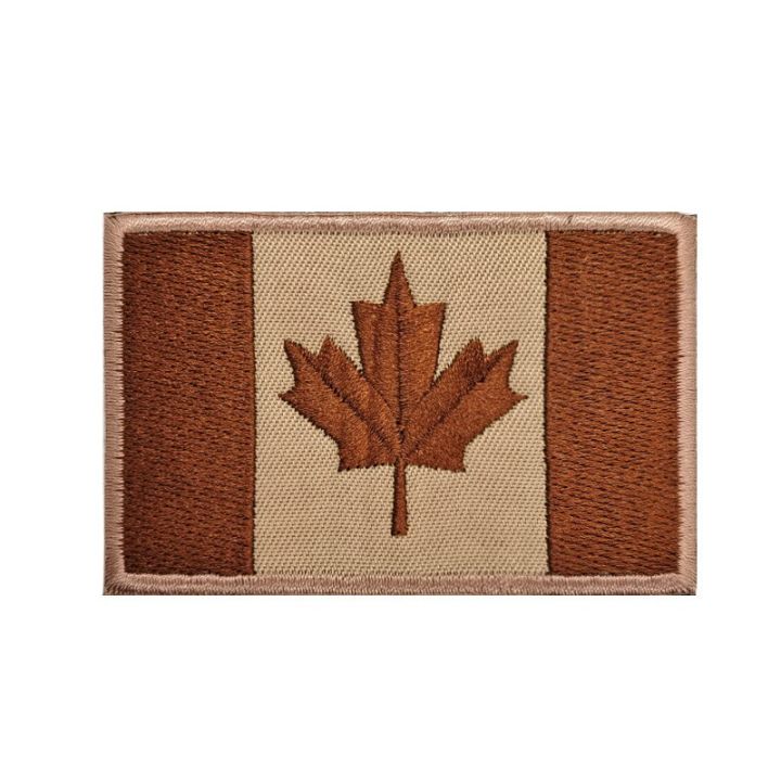 แผ่นแปะปักธงแคนาดา1ชิ้นแผ่นใบเมเปิลธงแคนาดาสัญลักษณ์ทางยุทธวิธีแผ่นปัก3d-ธงแผ่นเสริมทหาร