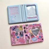 INS Pink Blue Photo Album 3 Inch 40 Pockets Photocard Holder Square Hollow Idol Cards Holder Collect Book Photos Album  Photo Albums