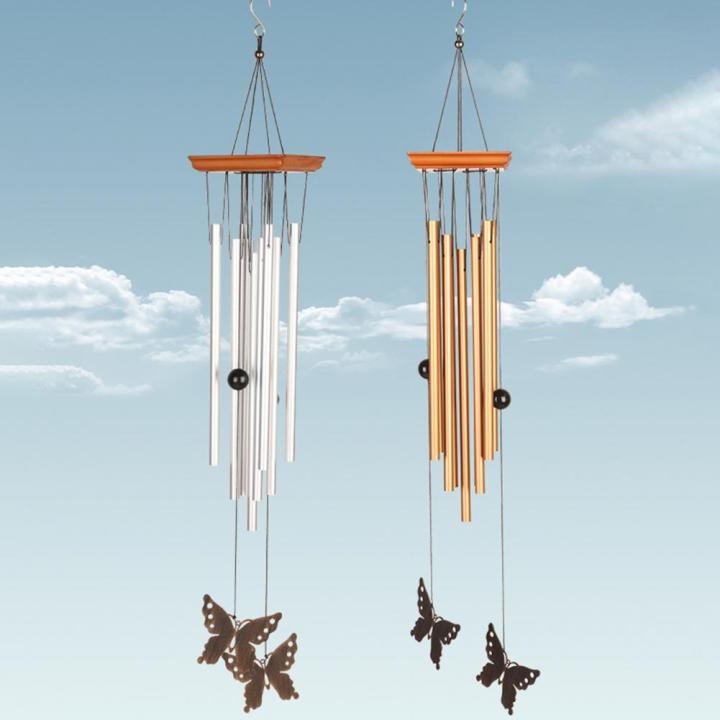 soothing-aluminium-tube-wind-chimes-ตกแต่งสวนกลางแจ้งพร้อมเครื่องประดับผีเสื้อ-soothing-แขวนจี้สำหรับของขวัญขึ้นบ้านใหม่