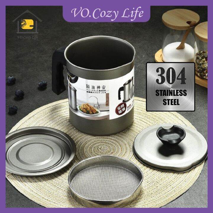 1.4L Cooking Oil Storage Can Oil Can Dispenser Container Tank Pot