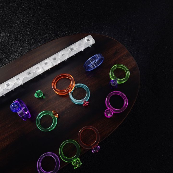 ซิลิโคนเพชรแม่พิมพ์ขนาดต่างๆแหวนหล่อแม่พิมพ์เรซิ่นหล่อรอบเครื่องประดับแม่พิมพ์สำหรับ-diy-หัตถกรรมแหวนทำ