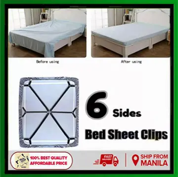 6 Sides Bed Sheet Clips Suspender Fastener Adjustable Elastic Sheet Straps  Mattress Holder