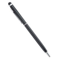 20Pcslot Colorful Black ink Roller Metal Ballpoint Pen 0.7mm 2 in 1 Ball Point Stylus Gift For iPhone Custom Logo